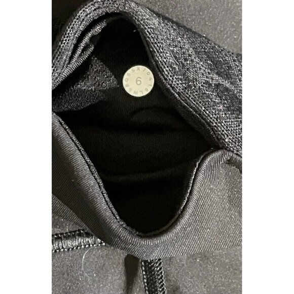 Lululemon Wunder Under Black Scatter Floral Velvet Lace Flocked Leggings - Picture 9 of 13